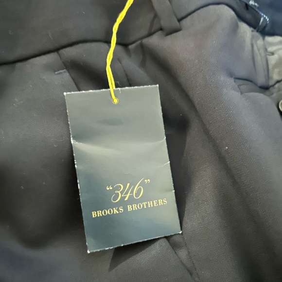 NWT Brooks Brothers Caroline Fit Wool Pants Flat Front in Navy Blue Size 12 - Picture 4 of 7